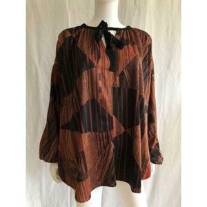 Zara Womens Top Blouse Oversized Balloon Sleeves M